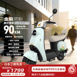金箭 电动摩托车灵彩60V20AH铅酸电池长续航800W大动力一键启动灵动踏板电摩电动车 积木蓝