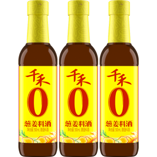 千禾 葱姜料酒10度500ml*3瓶  去腥解膻 炒菜炖煮 提味增香