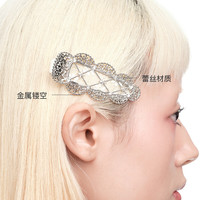 YVMIN/尤目 蕾丝花边发卡 银色