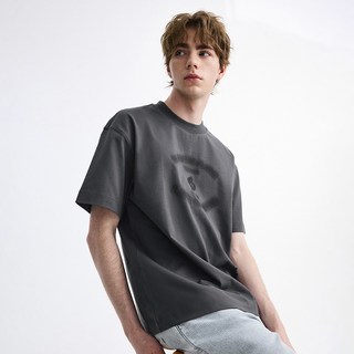 NVG·YOUNG 男士纯棉圆领短袖T恤 灰色