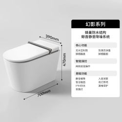 华艺 卫浴幻影顶配静音智能马桶即热双水路脚感冲水全功能坐便器