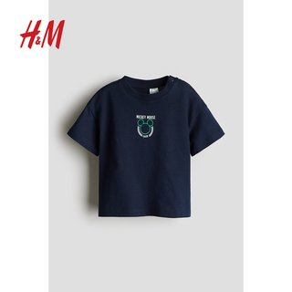 H&M 迪士尼系列米奇印花男婴短袖T恤