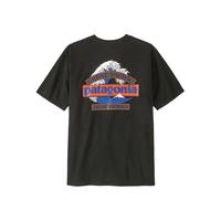 Patagonia/巴塔哥尼亚 男士混纺棉巨浪LOGO短袖T恤 BLK XS