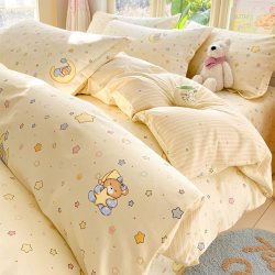 黛圣婕 DAISHENGJIE 黛圣婕 全棉被套 150*200cm 睡梦熊