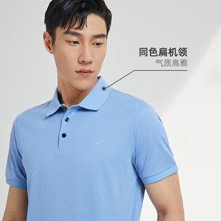 雅戈尔 VSZS533056FFA 纯色轻商务 POLO衫 藏青 XL