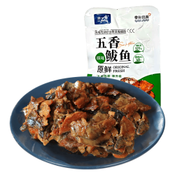 水一方 现烤烤鱼片 烤鱼片即食海味鱼干海鲜零食大连特产 原鲜五香鲅鱼手抓包3袋 任选6