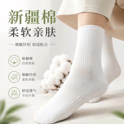 勋阳宇乐 新疆长绒棉男士抗菌防臭中筒袜