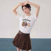 限尺码：JSW//JEANS JSW JEANS 夏季上新舒适纯棉短袖T恤女时尚印花显瘦女士T恤亲肤打底上衣女