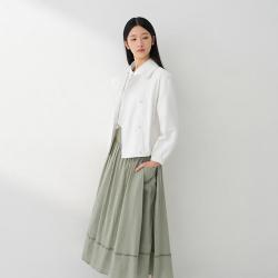 無印良品 MUJI IDEE 女式斜纹双排扣夹克