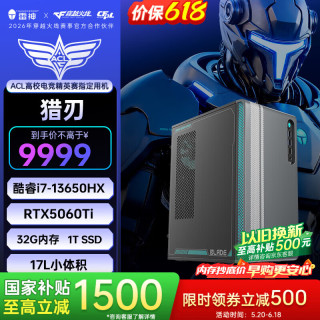 雷神 黑武士·猎刃设计师高性能游戏办公商用台式电脑主机整机((i7-13650HX 32G RTX5060Ti 1T)