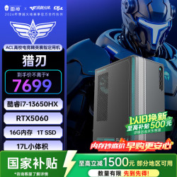 雷神 黑武士·猎刃设计师高性能游戏办公商用台式电脑主机整机((i7-13650HX 16G RTX5060 1T)