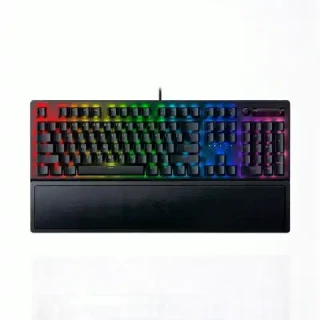 雷蛇 黑寡妇蜘蛛V3 104键 有线机械键盘 黑色 雷蛇绿轴 RGB
