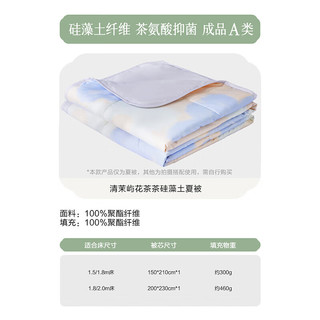 水星家纺 百丽丝A类可水洗夏凉被 茶氨酸抗菌 200cm*230cm