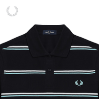 FRED PERRY 100%棉翻领双条纹麦穗刺绣短袖POLO衫男 M9905 FPXPOM9905XMO