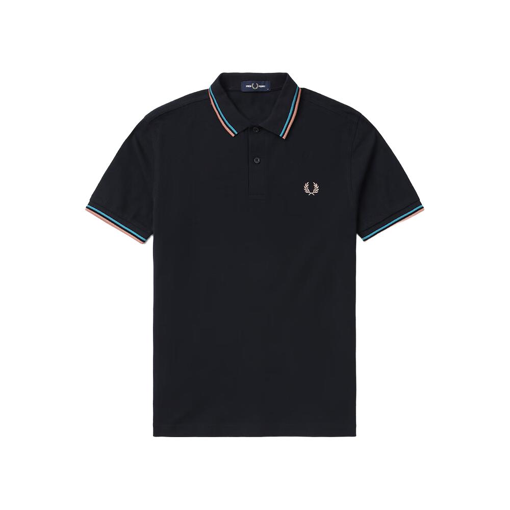 FRED PERRY 麦穗刺绣 黑色 M 男士POLO衫