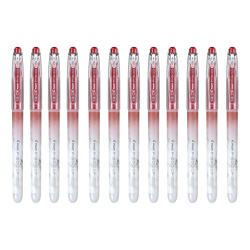 百乐 P500 CP 直液式走珠笔 红色 0.5mm 12支装 中性笔