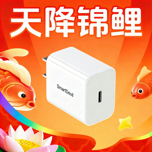 天降锦鲤：闪魔 KXS-2516 30W快充 氮化镓充电器套装 100W高密织线C