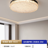 PARSA PSX8568 现代轻奢水波纹设计LED吸顶灯 标准款-圆形-40cm-三色变光