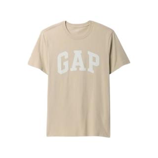 Gap 856659 纯棉印花圆领修身短袖T恤 驼色 M码