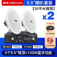 金正 吸顶式音响店铺装修背景音乐套装吸顶喇叭天花吊顶音箱嵌入式