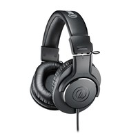 铁三角 ATH-M20x头戴式专业直播声卡贝斯电吉他有线dj监听耳机耳返