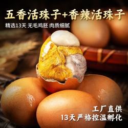 耕果妙 香辣/五香味活珠子20枚新鲜13天毛鸡蛋共2斤 源头直发包邮