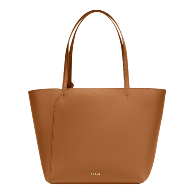 FURLA MIADIVA牛皮中号女士手提托特包 棕色