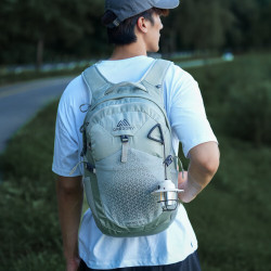 格里高利 NANO男女款户外运动徒步休闲旅行登山双肩包-20L银绿色