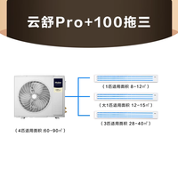 海尔 多联机云舒pro+一拖多家用一拖三拖四中央空调一级能效变频