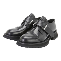ALEXANDER MCQUEEN 708176 WIC63 1081 男士阔底乐福鞋 黑色 42