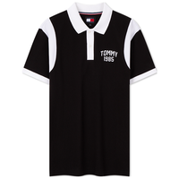 TOMMY HILFIGER 男士复古刺绣撞色合身POLO衫