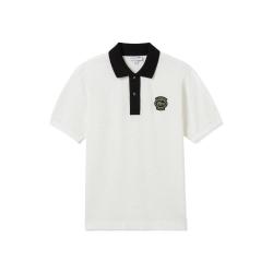 LACOSTE 男士纯棉拼色短袖POLO衫