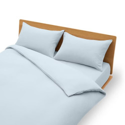無印良品 MUJI 凉柔 被套 蓝色 双人用 200×230cm被芯用