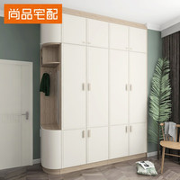 尚品宅配 北欧风转角整体衣柜 推拉门走入式 全屋定制家具