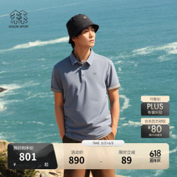 KOLON SPORT 抗菌防晒 男士Polo衫 LHPT6MTT23-GB 灰蓝色 L 175/96A
