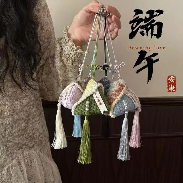 指南车 创意手工毛线钩织编织材料包 端午粽子香囊车挂件