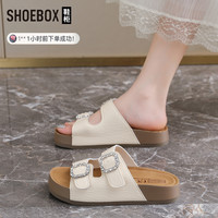SHOEBOX 勃肯凉拖鞋夏外穿2026新款配裙子超火法式厚底一字拖