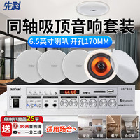 先科 蓝牙音箱吸顶音响店铺家用6.5英寸功放无线蓝牙客厅音箱