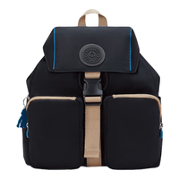 kipling ALDINE 双肩包 黑米蓝拼接
