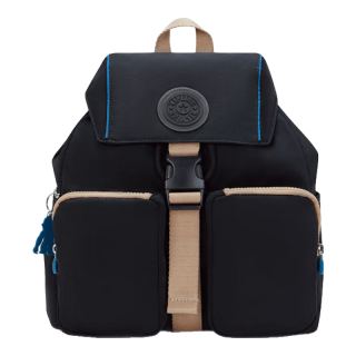 kipling 【黑米蓝拼接】ALDINE双肩包