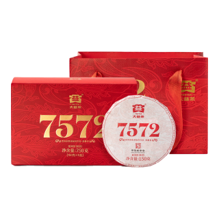 大益 7572普洱茶熟茶 150g×5饼 送品鉴装+茶刀