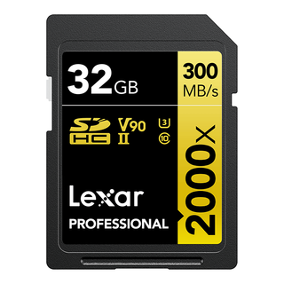 Lexar 雷克沙 PROFESSIONAL SD存储卡 32GB（UHS-II、V90、U3)