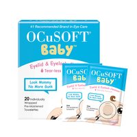 OCuSOFT 婴儿眼睑和睫毛清洁剂 预保湿湿巾 20 件装