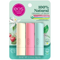 eos 天然有机润唇膏保湿滋润敏感肌适用 多种香型 4g*3支装