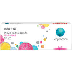 库博 清氧清 日抛透明隐形眼镜 5片 950度