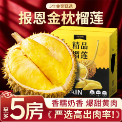 山姆伯伯 泰国金枕榴莲鲜果 4-5斤丨1-2个果丨包3-4房 香甜浓郁丨50年老树干包