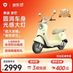雅迪 麦芒电动轻便摩托车 60V长续航智能电动车