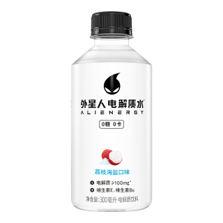 alienergy 外星人电解质水0糖0卡运动饮料 荔枝海盐口味 300mL*24瓶