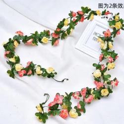双盟 仿真玫瑰假花藤条 2条