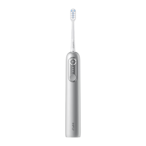 INFLY T20 Pro 声波扫振一体 软毛护龈 充电式电动牙刷 银色